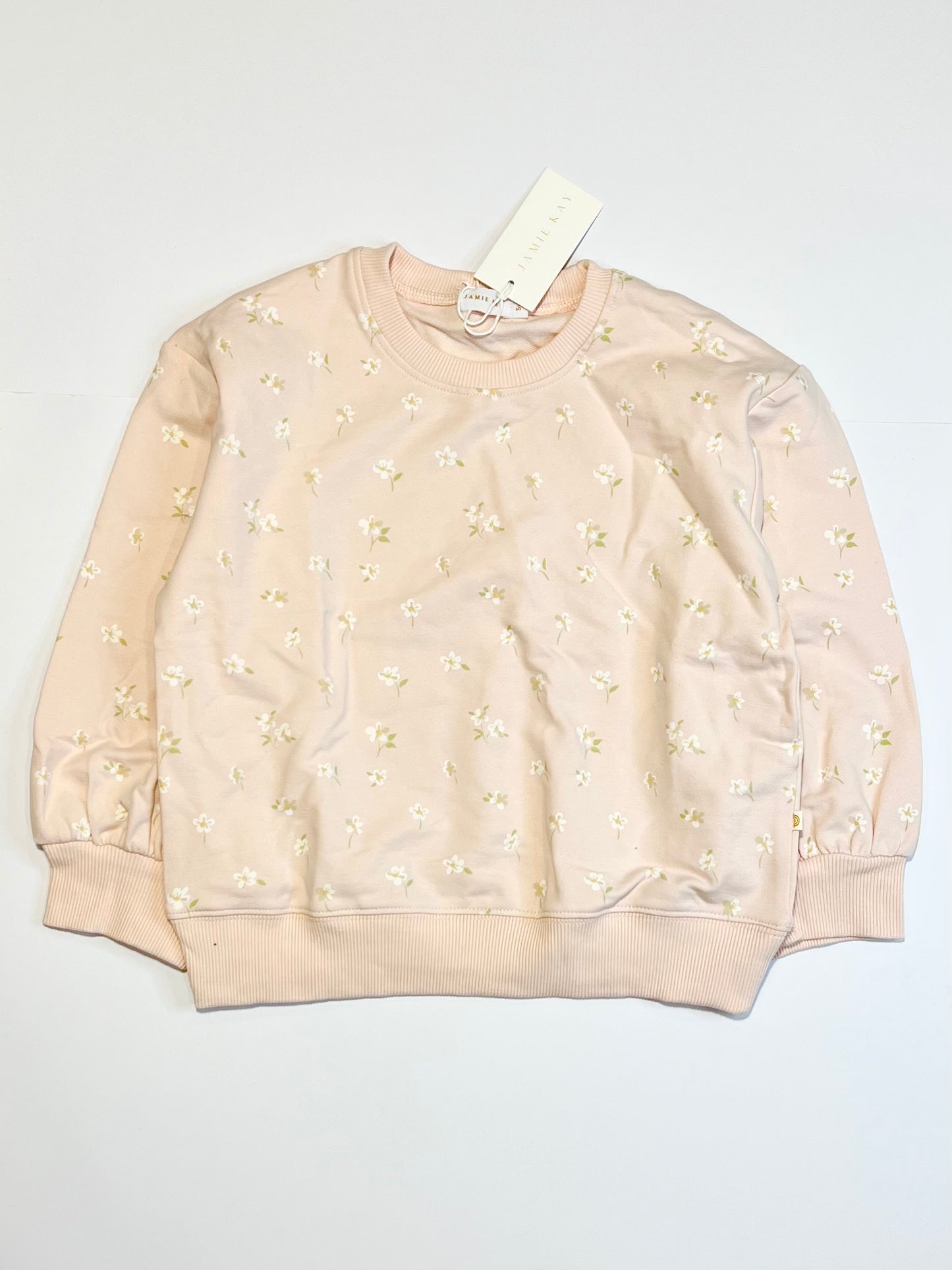 Pink floral sweater brand new - Size 5