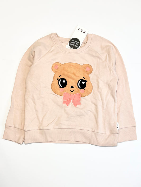 Pink bear sweater brand new - Size 5