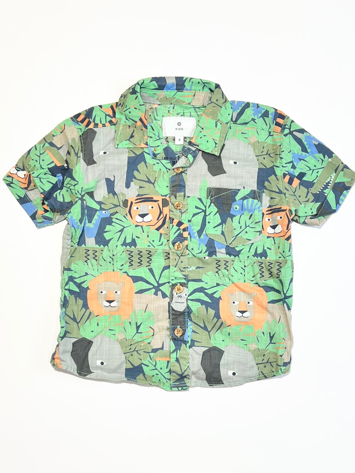 Textured animals shirt - Size 3