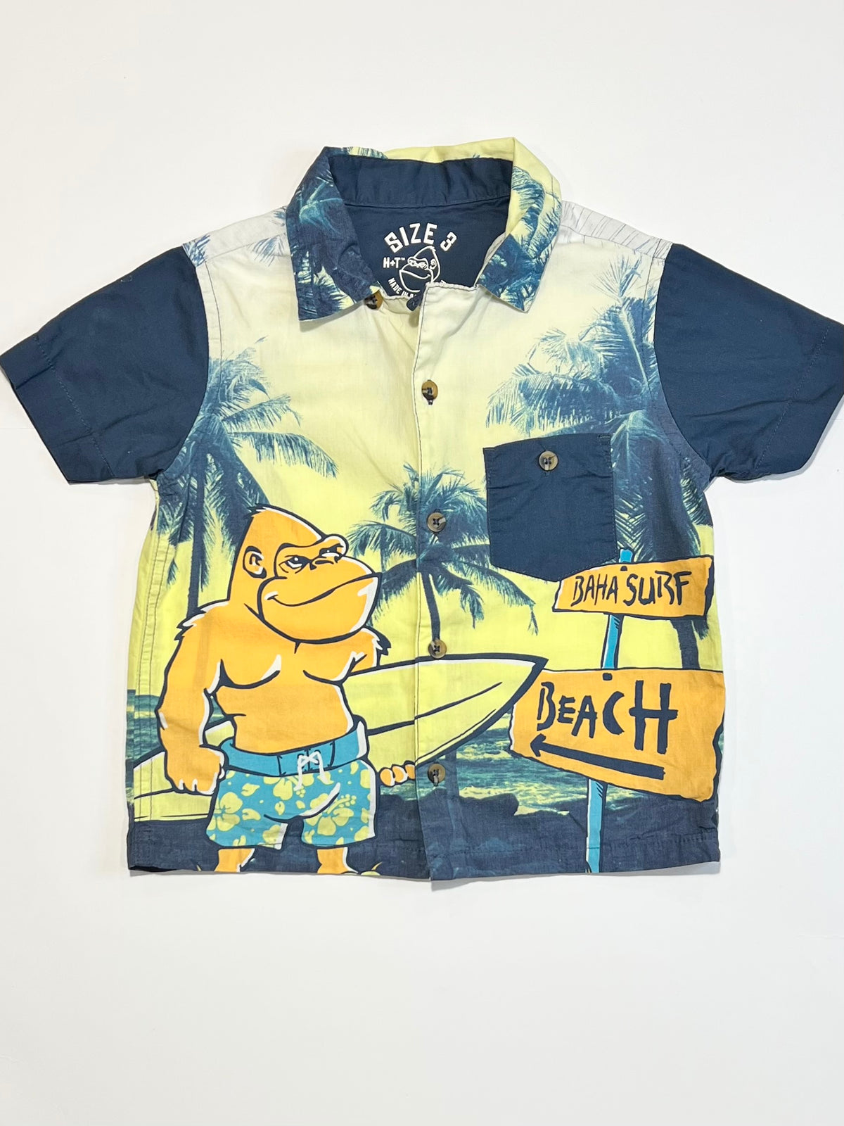 Beach gorilla shirt - Size 3