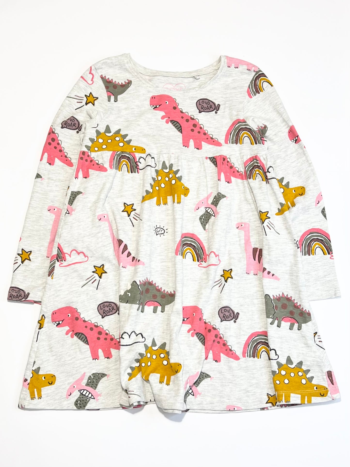Jersey dinosaurs dress - Size 5-6