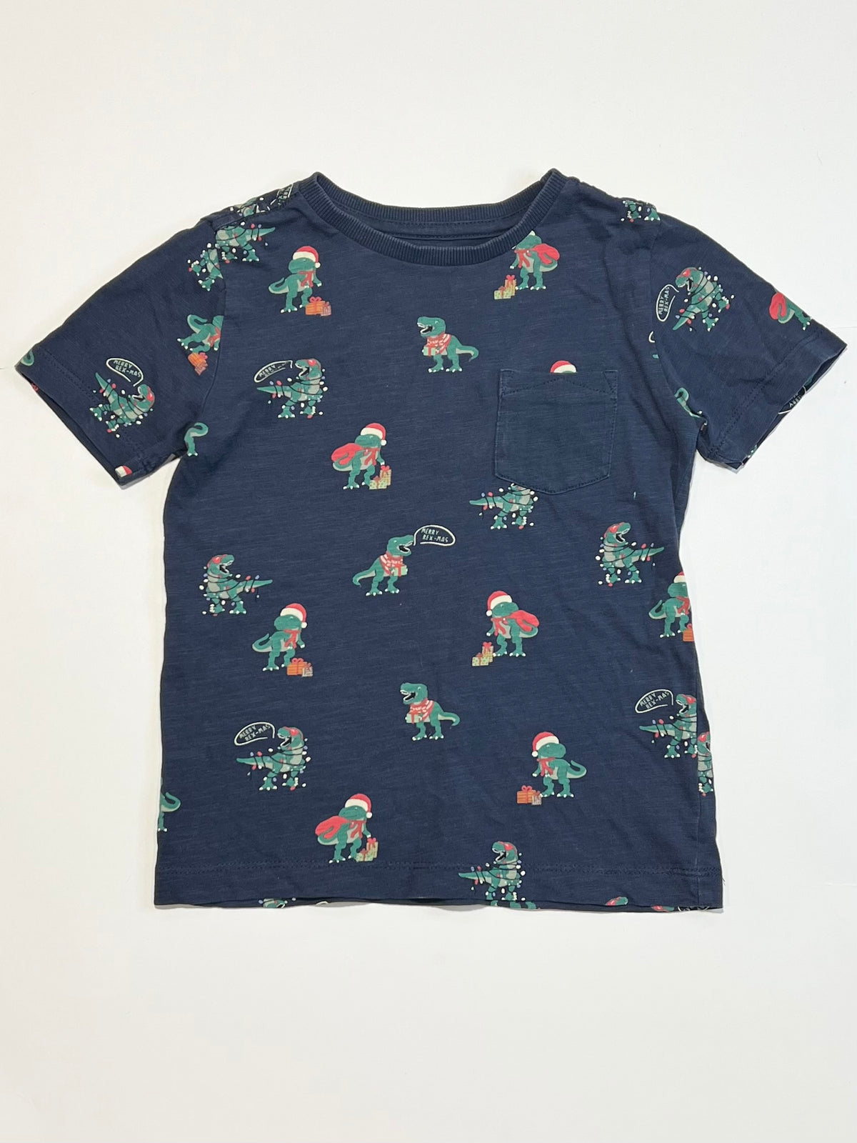 Christmas dino tee - Size 3