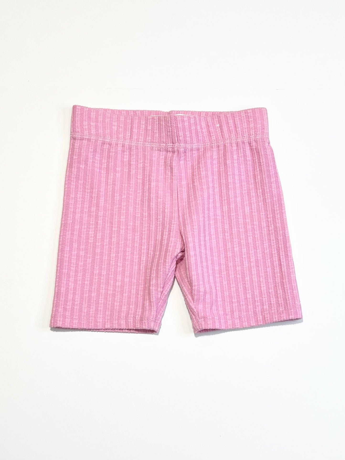 Pink ribbed bike shorts - Size 5