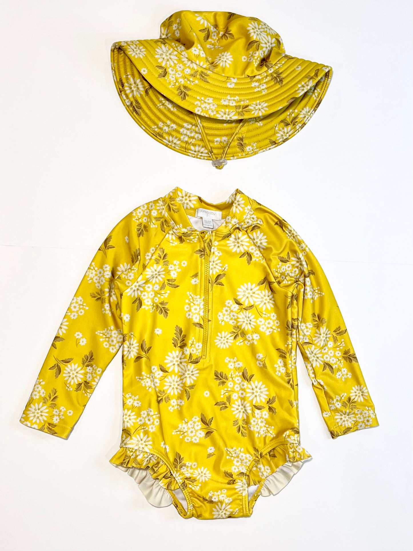Yellow floral swim set - Size 2