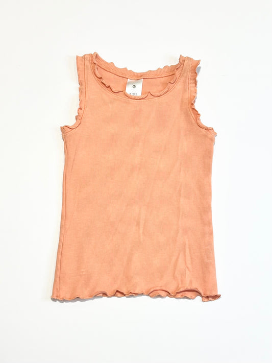 Orange ribbed tank - Size 5