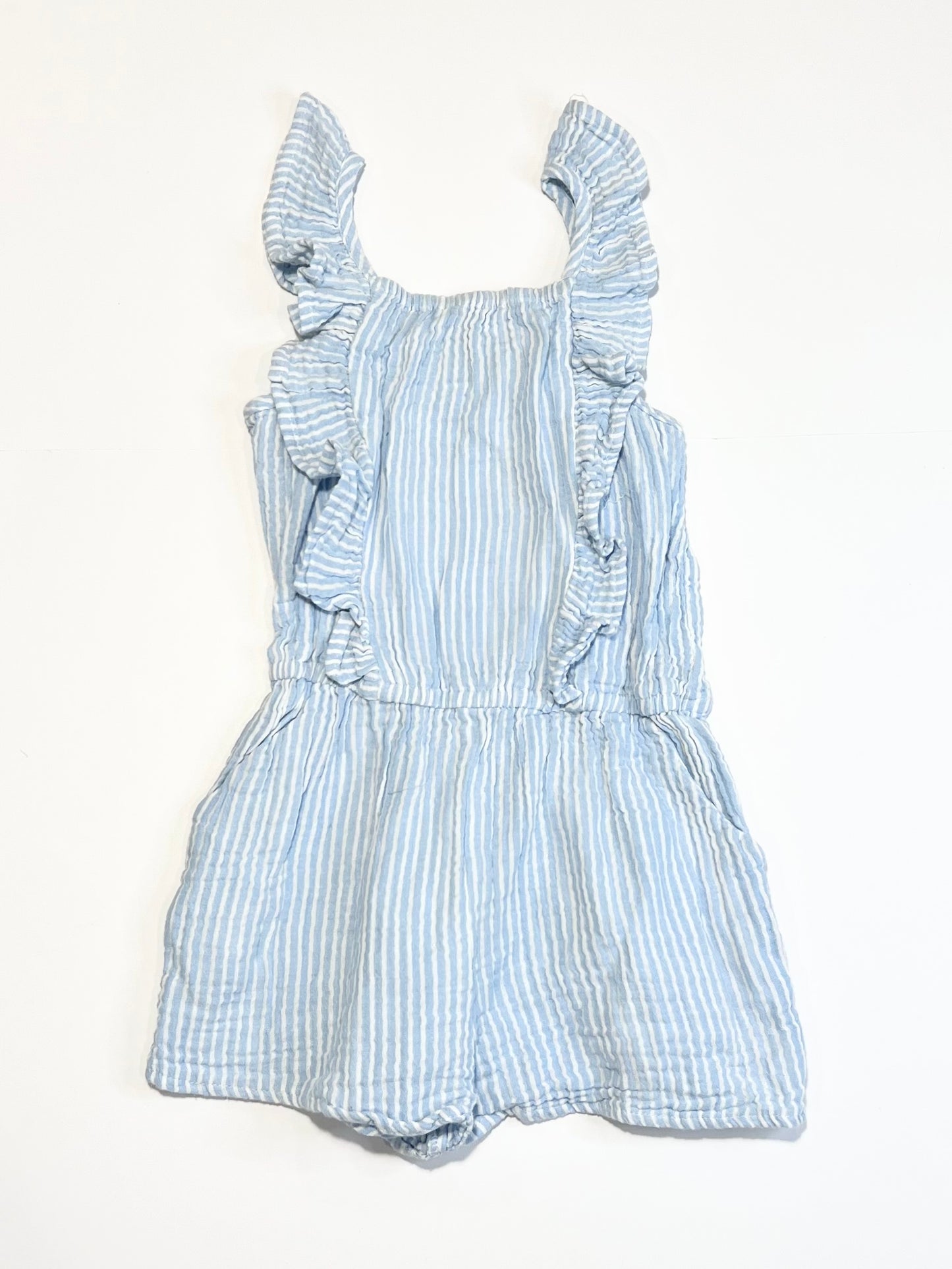 Striped muslin playsuit - Size 5