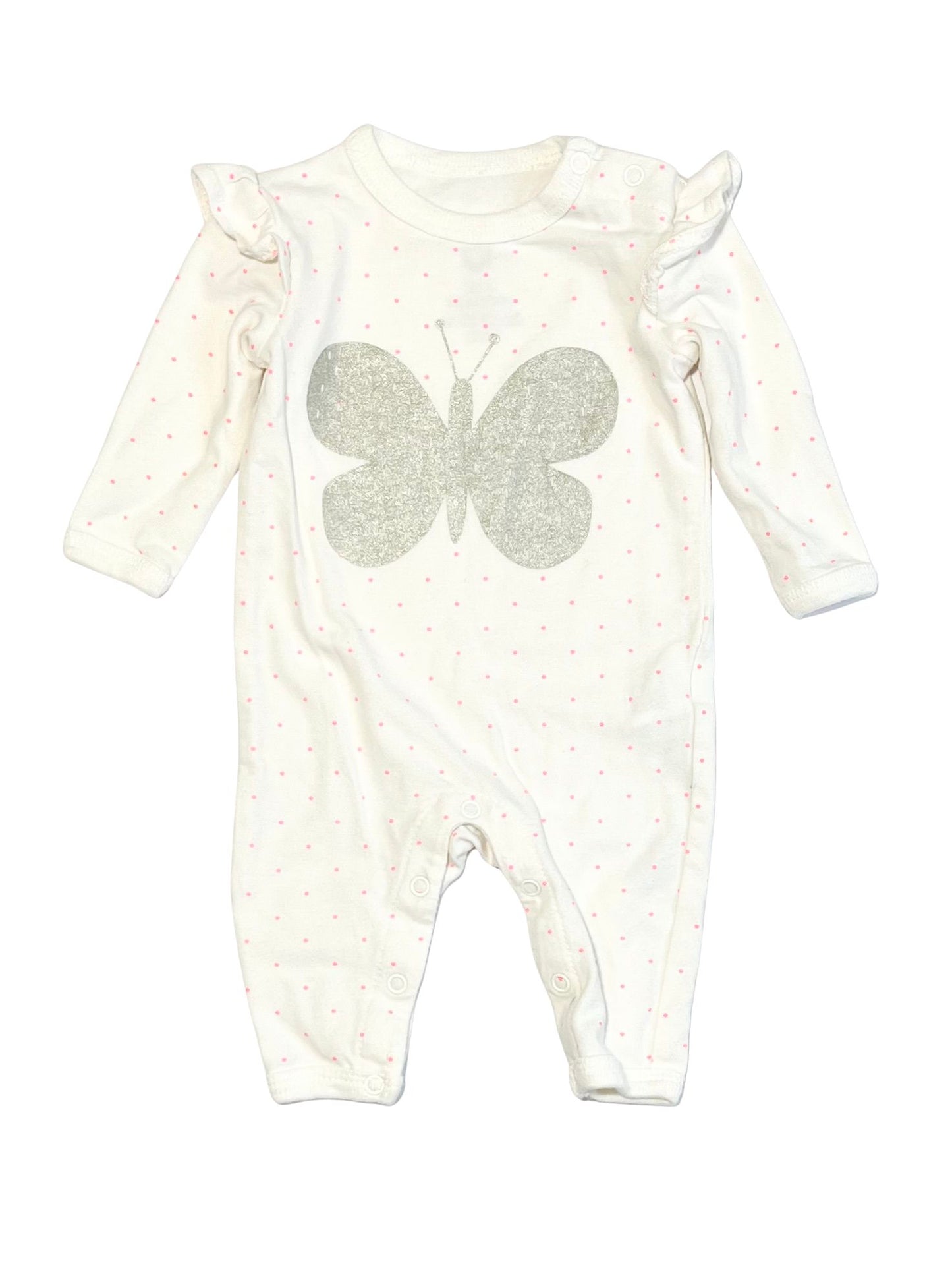 Spotty butterfly onesie - Size 0000