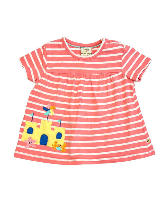 Striped sandcastle tee - Size 0