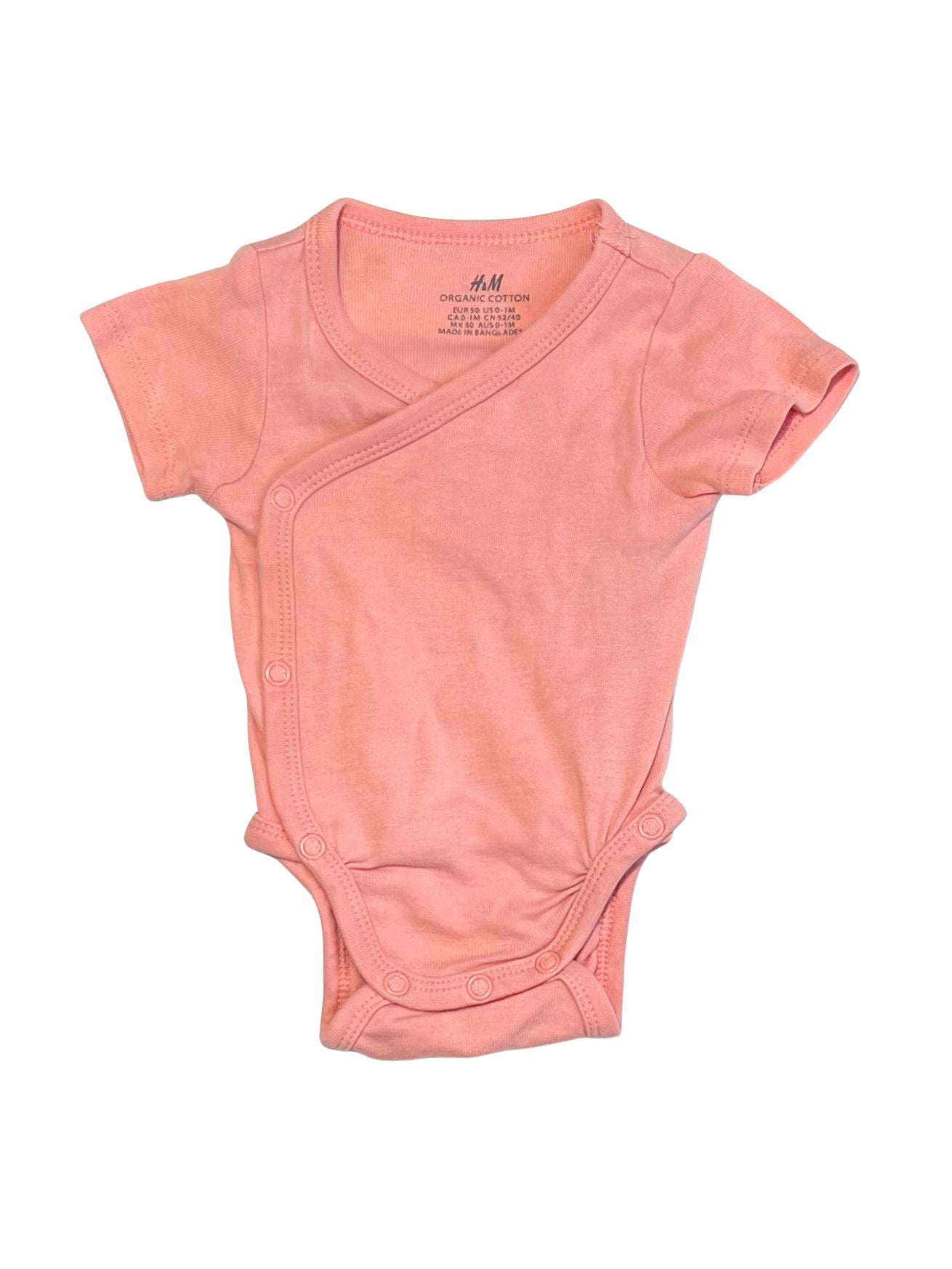 Pink cross-over bodysuit - Size 0000