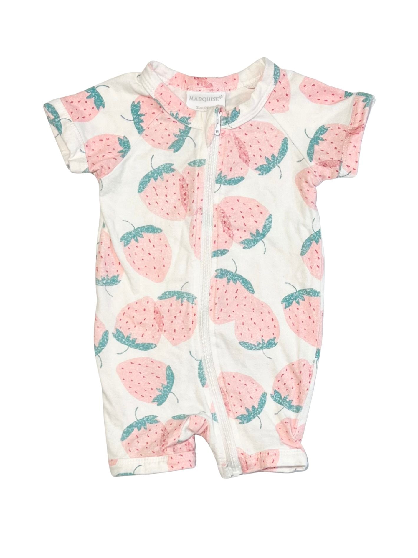 Strawberries zip romper - Size 0000