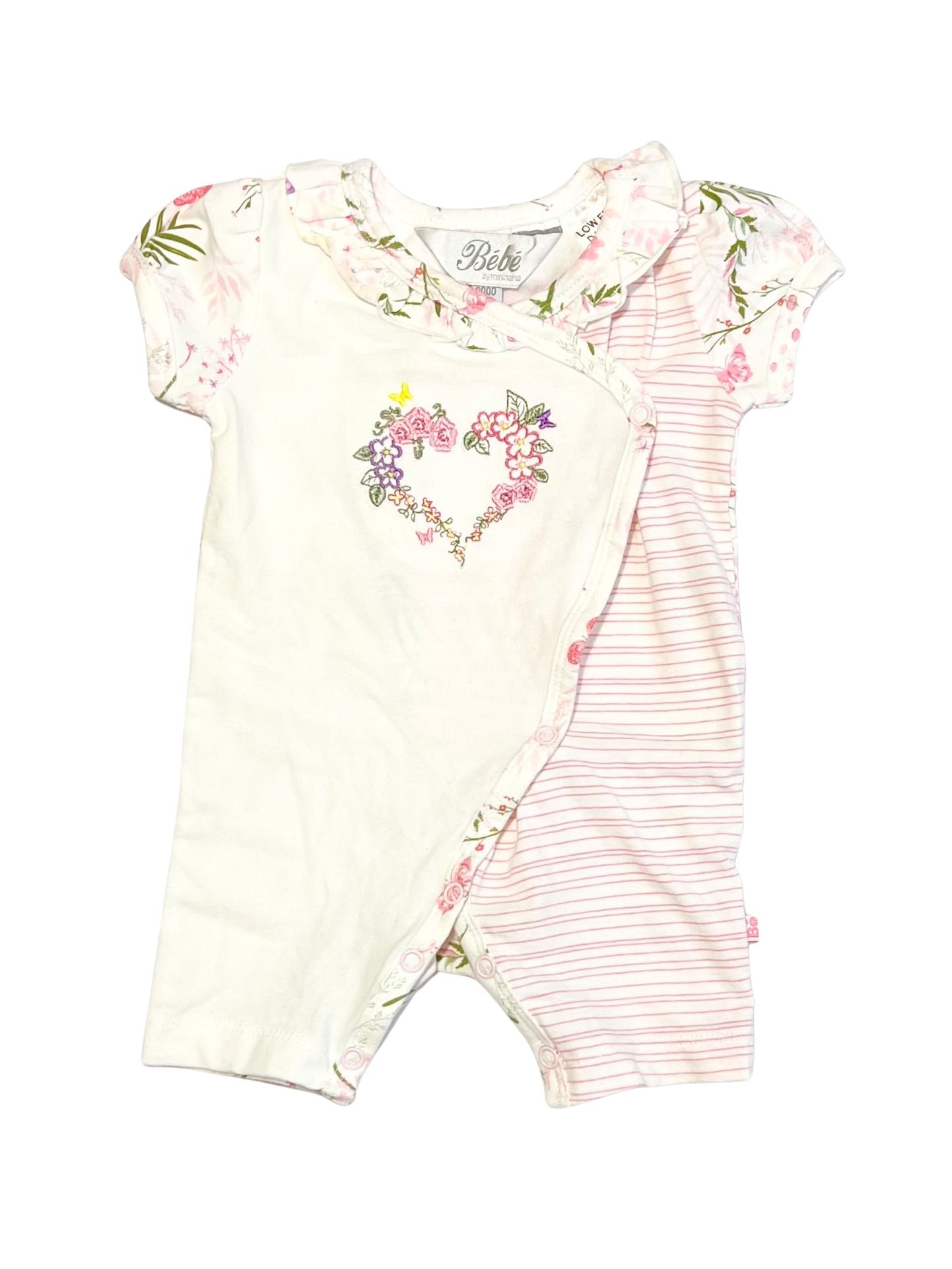 Floral heart romper - Size 0000