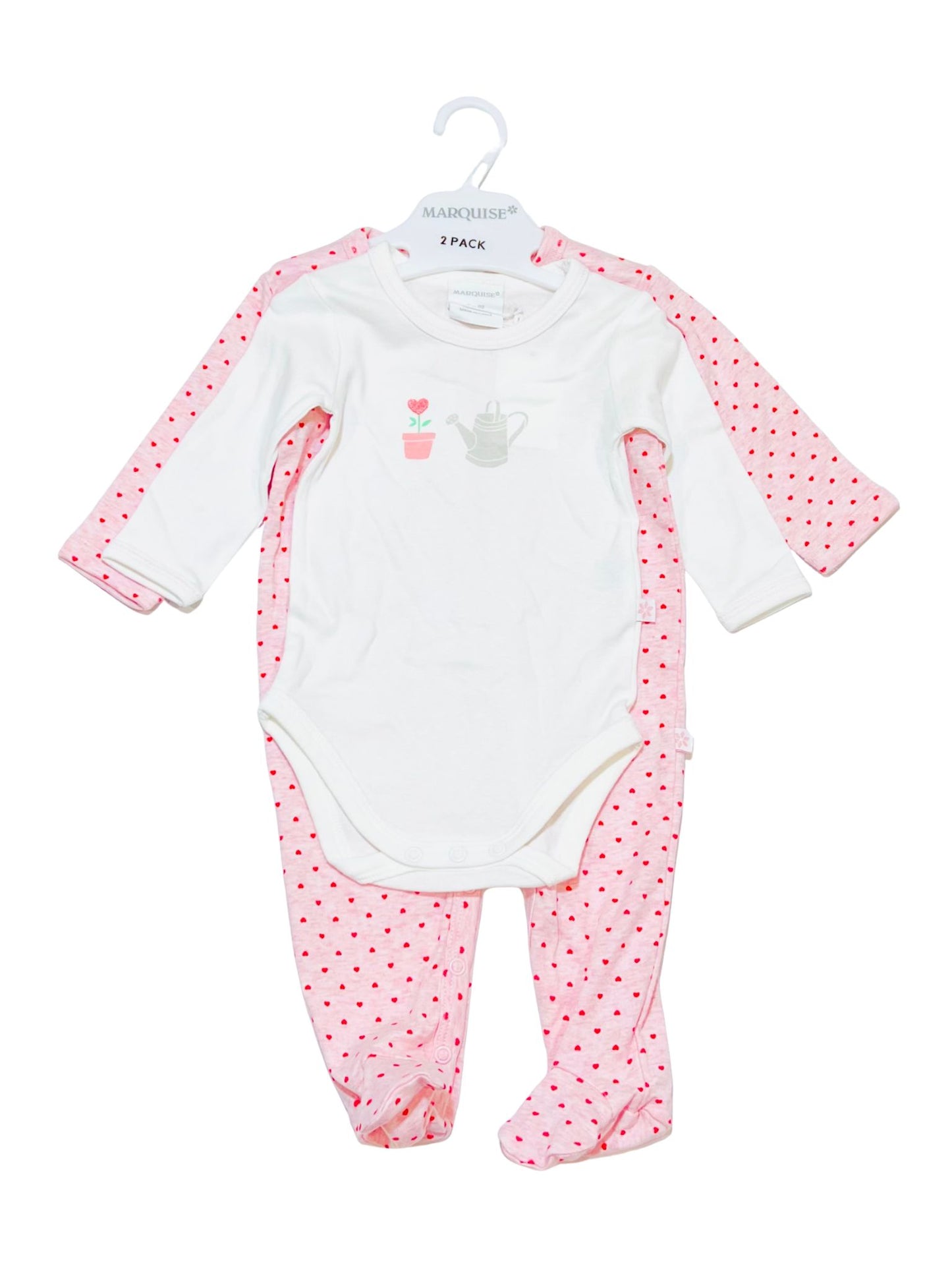 2-piece pink hearts set brand new - Size 00