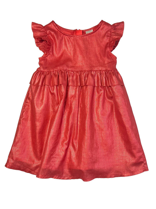Red shimmer ruffle dress - Size 3