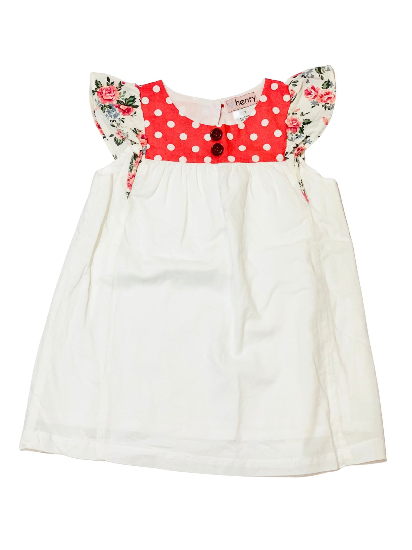 White ruffle dress - Size 1