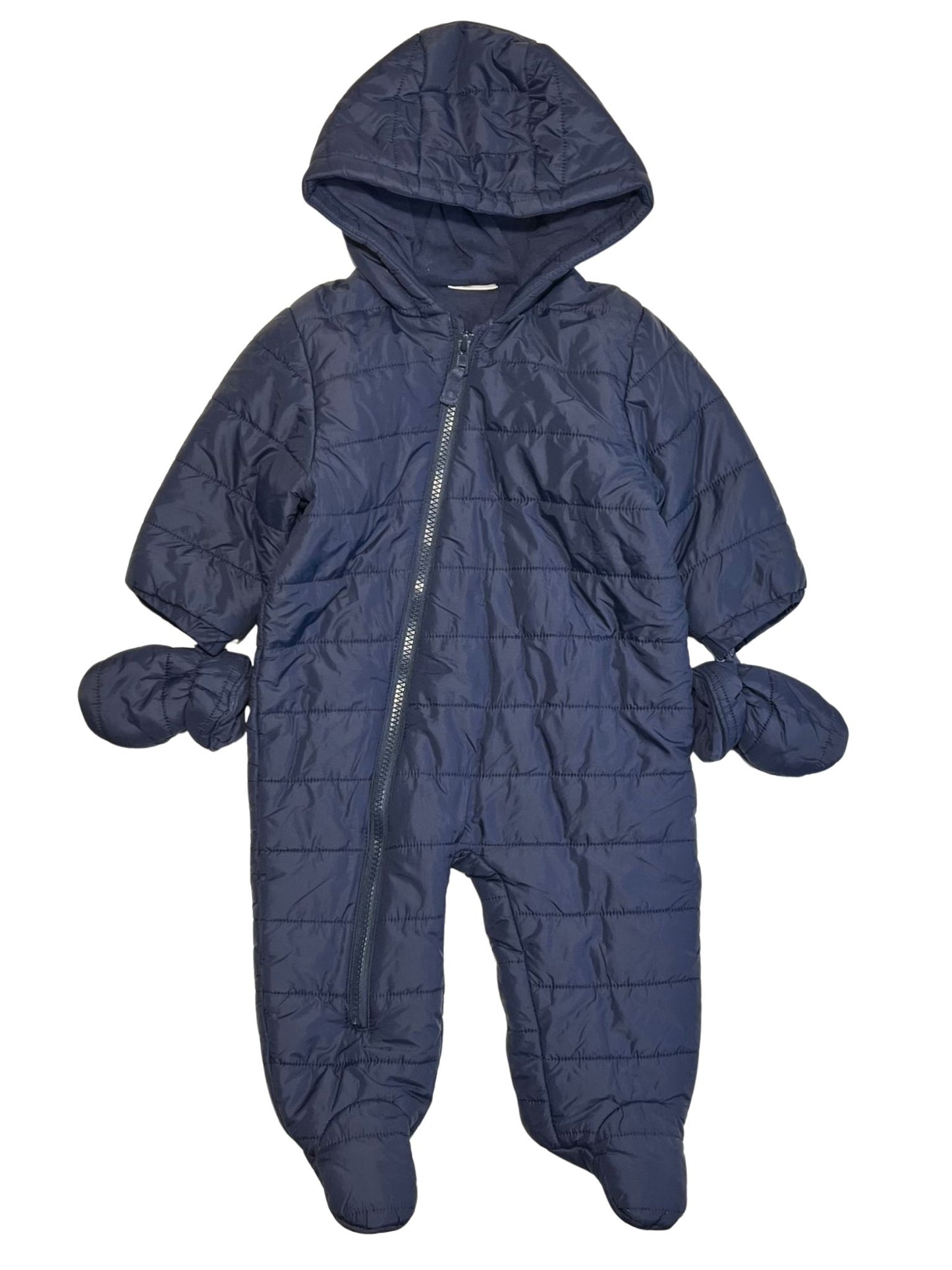 Navy puffer coverall - Size 6-9 months