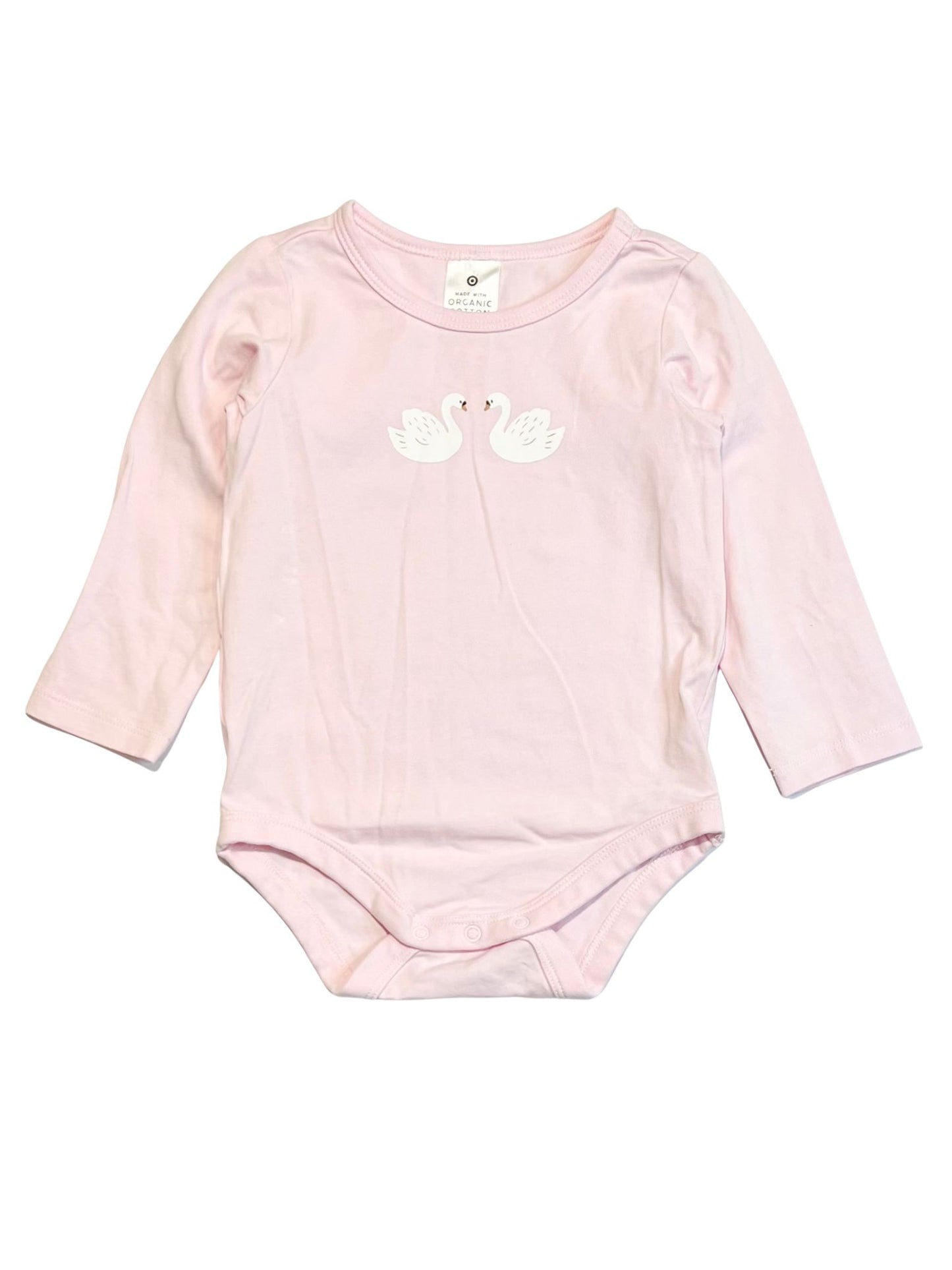Pink swans bodysuit - Size 0
