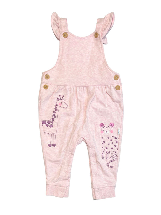 Pink animal overalls - Size 0