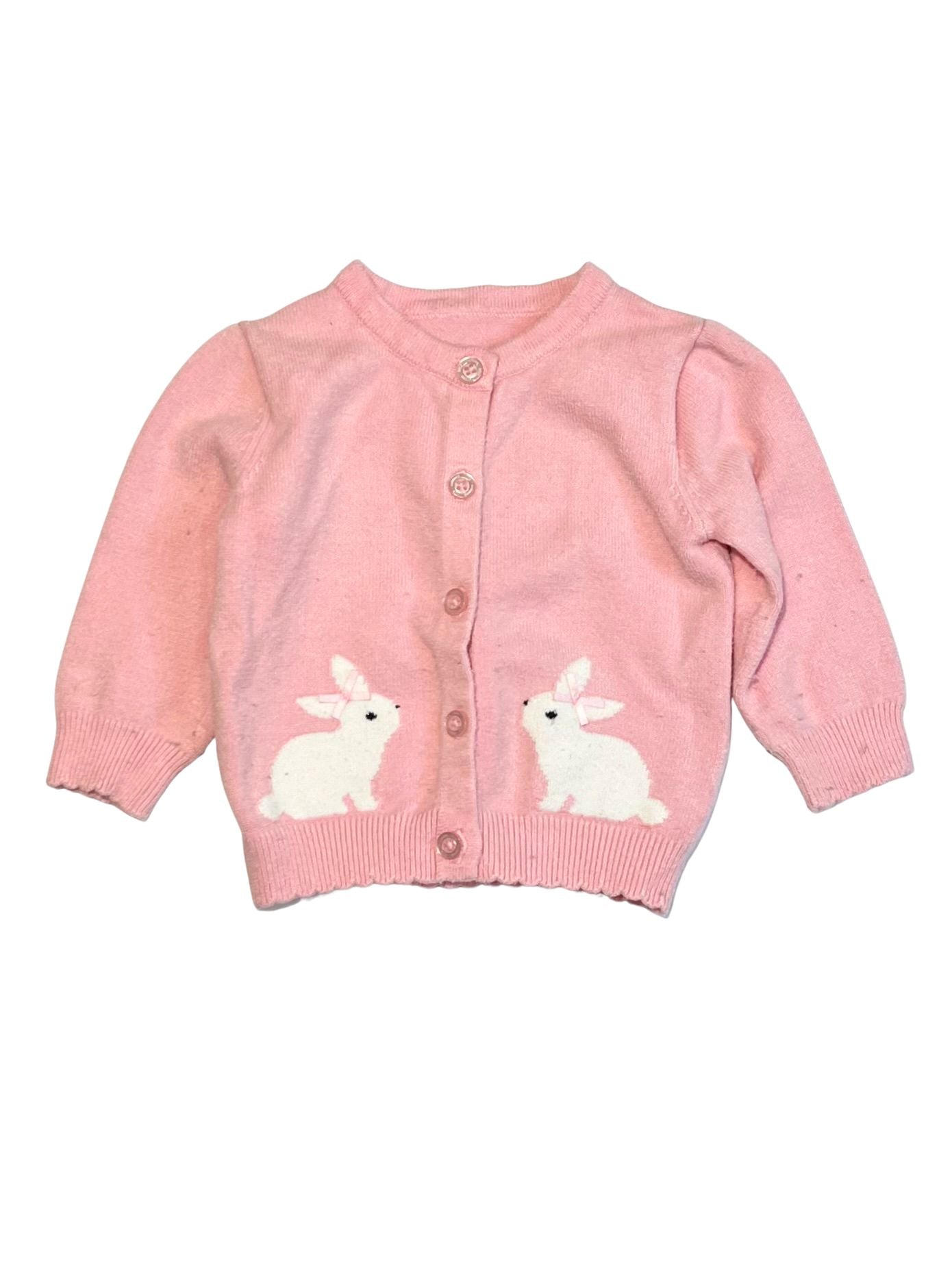 Pink bunny cardigan - Size 00