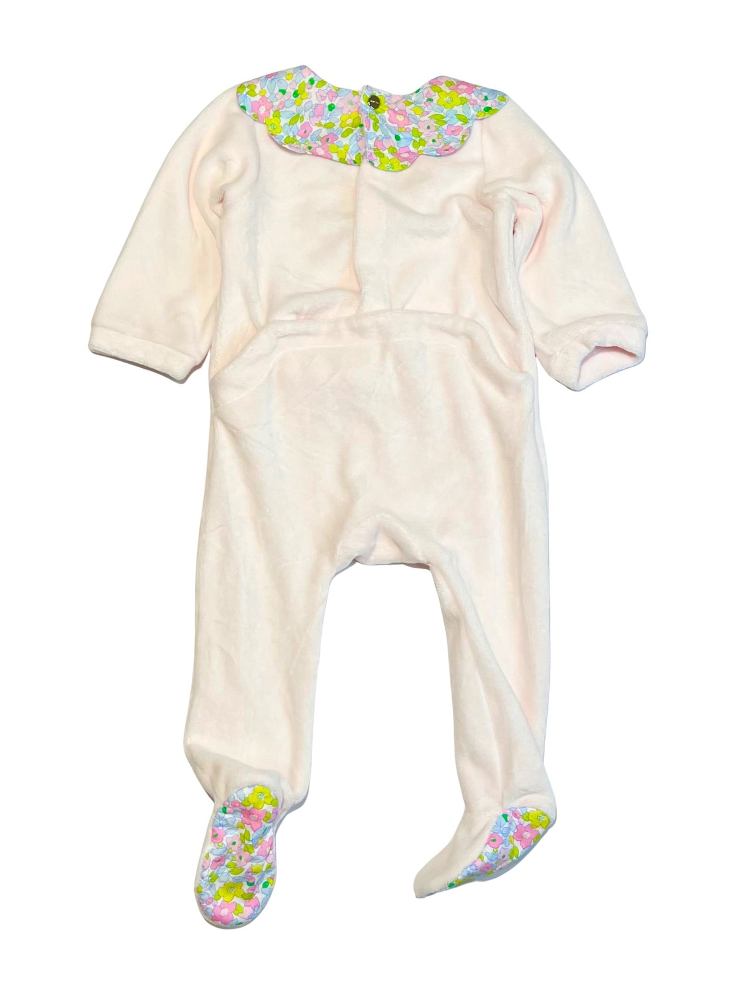 Pink velvet onesie - Size 00