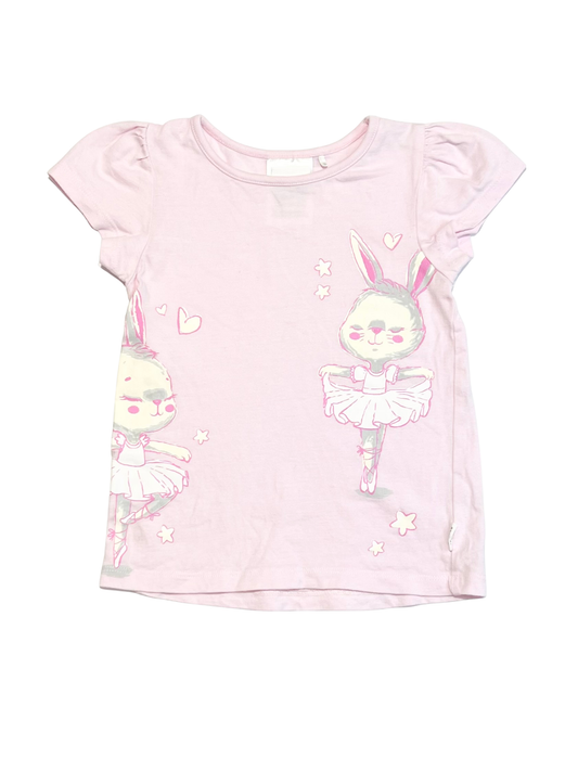 Pink bunny tee - Size 2