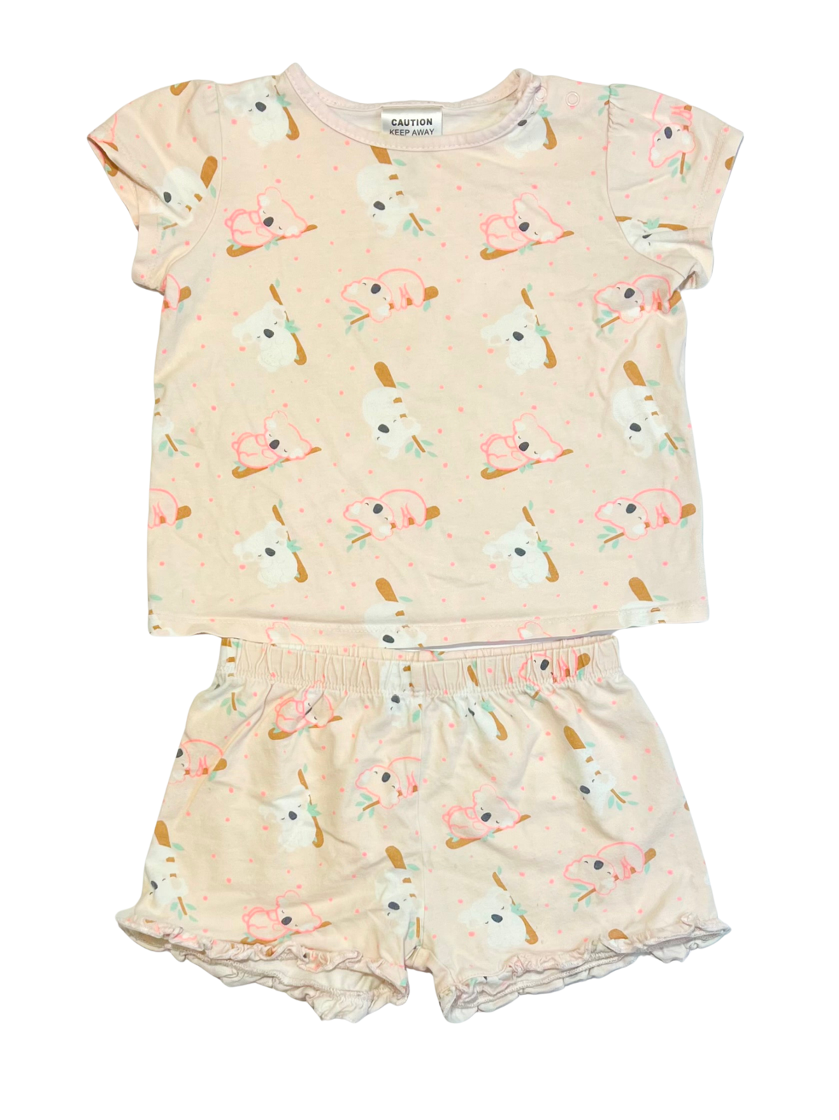 Pink koala pyjamas - Size 2