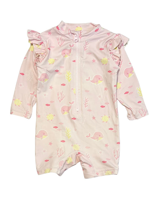 Pink whales swimsuit - Size 00