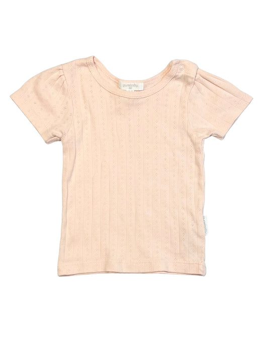 Pink ribbed tee - Size 00