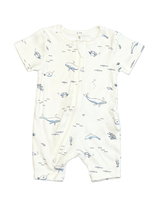 Sea creatures zip romper - Size 000
