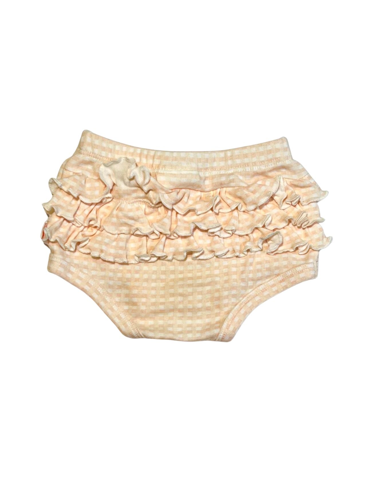 Gingham ruffle nappy cover - Size 000