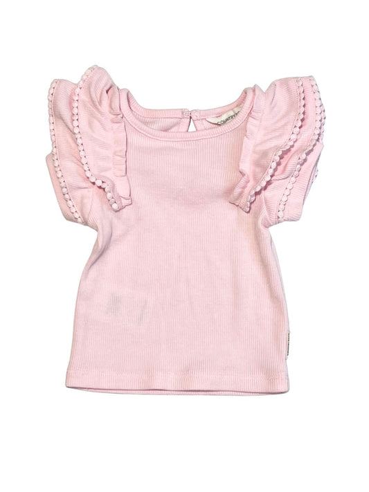 Ribbed ruffle tee - Size 000