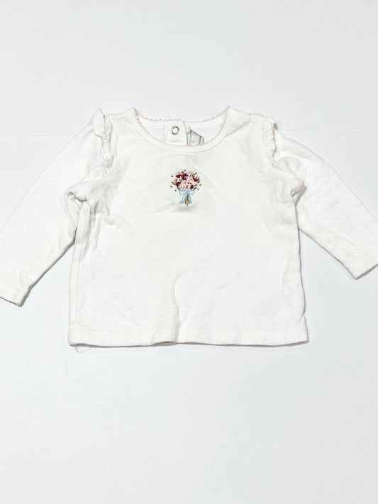 Embroidered flowers top - Size 00