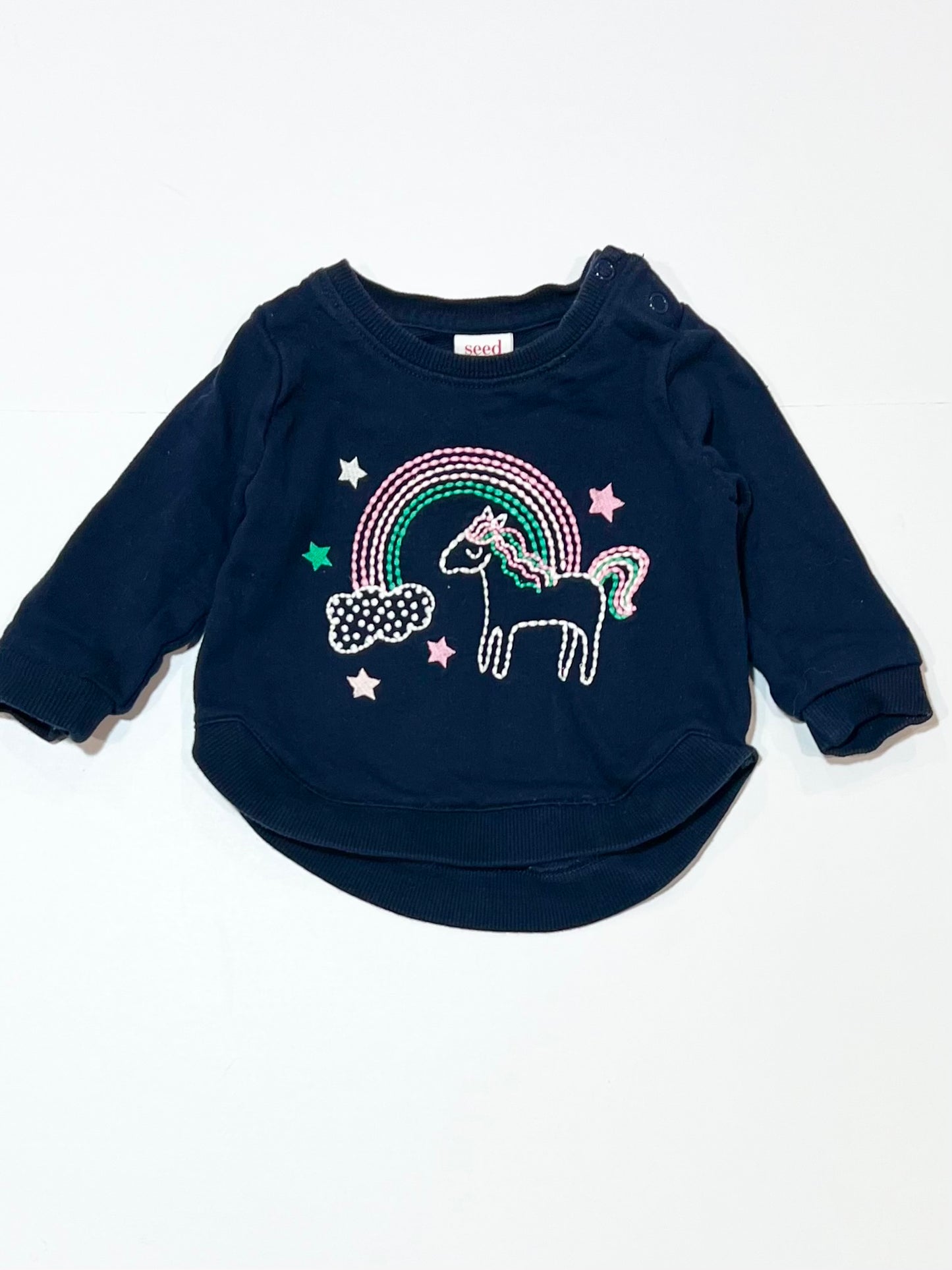 Navy unicorn sweater - Size 00