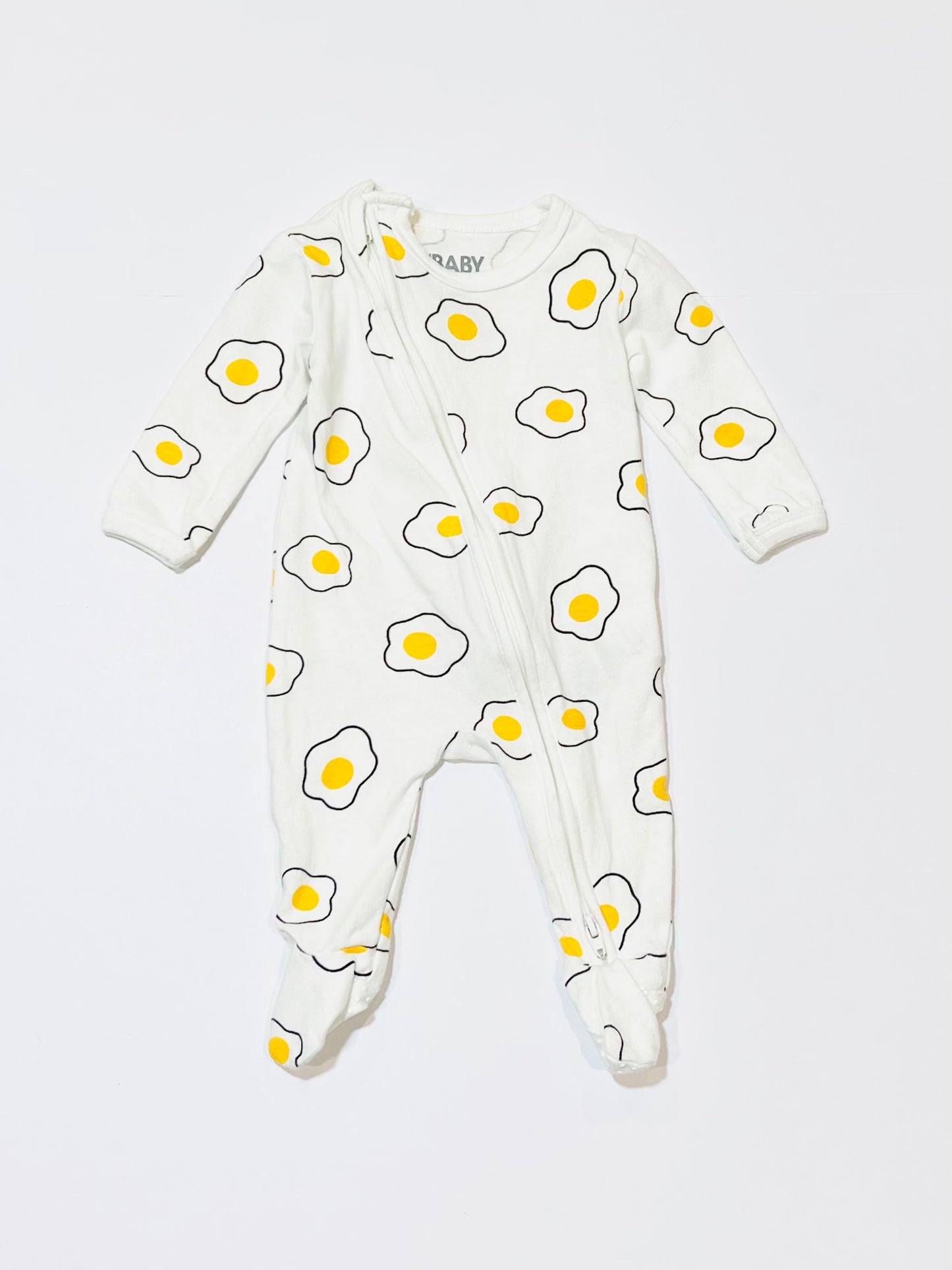 Fried egg zip onesie - Size 0000