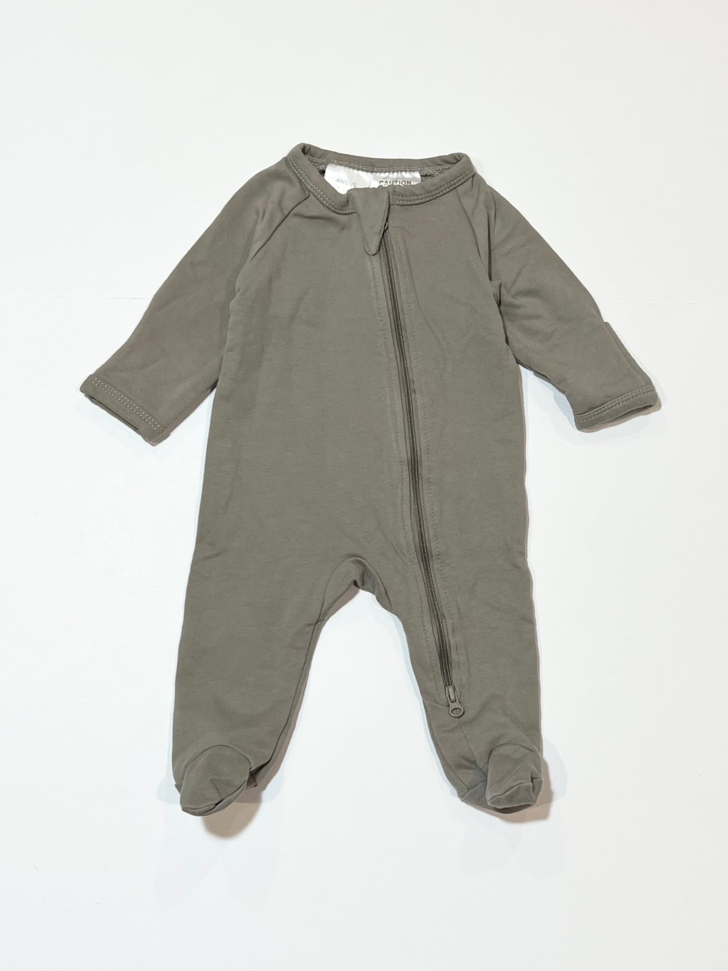 Mocha zip onesie - Size 0000