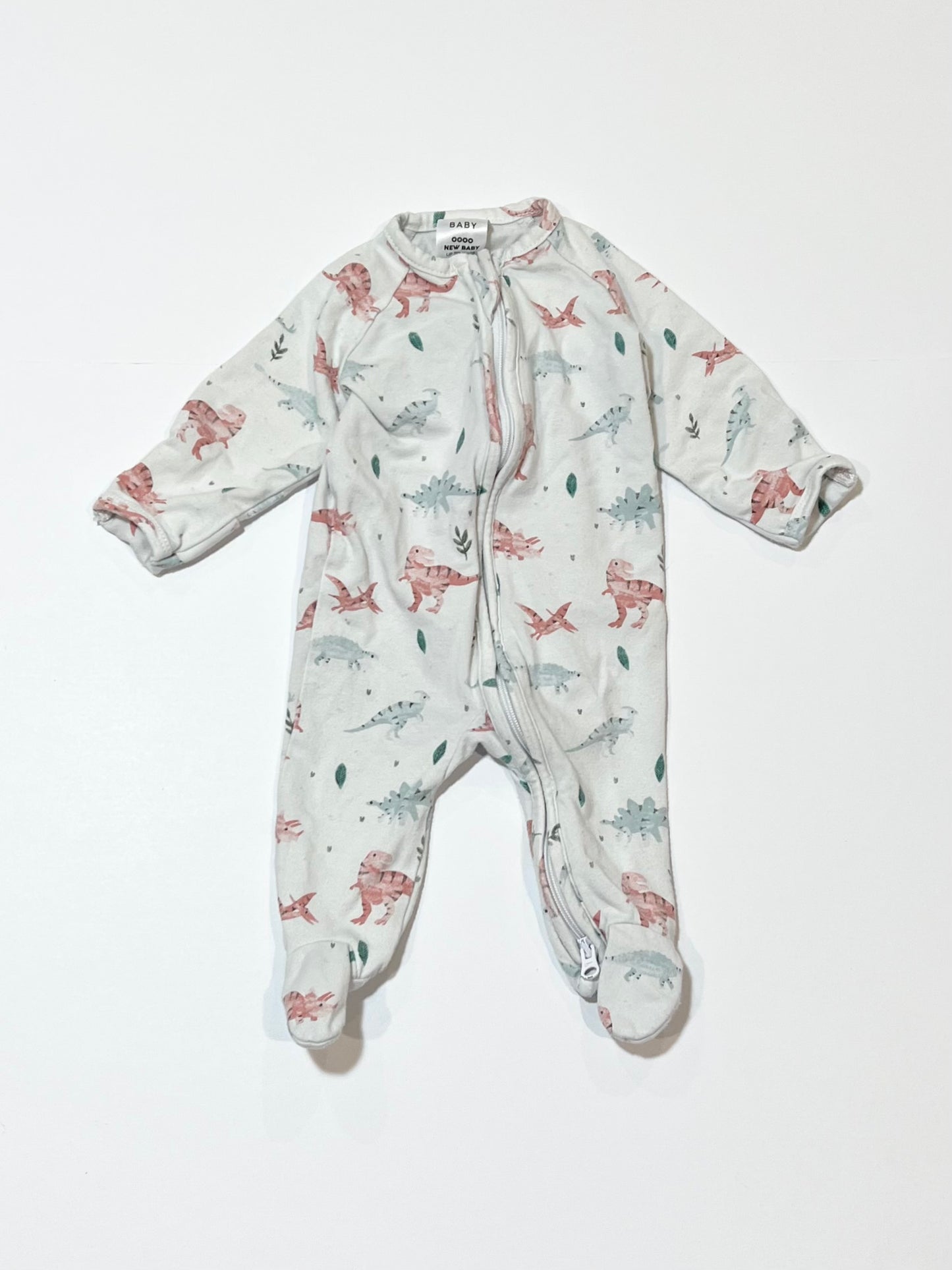 Dinosaur zip onesie - Size 0000