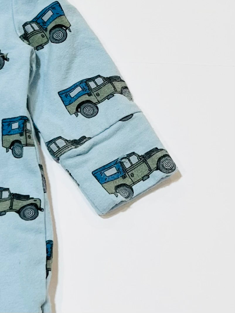 Blue zip onesie - Size 0000