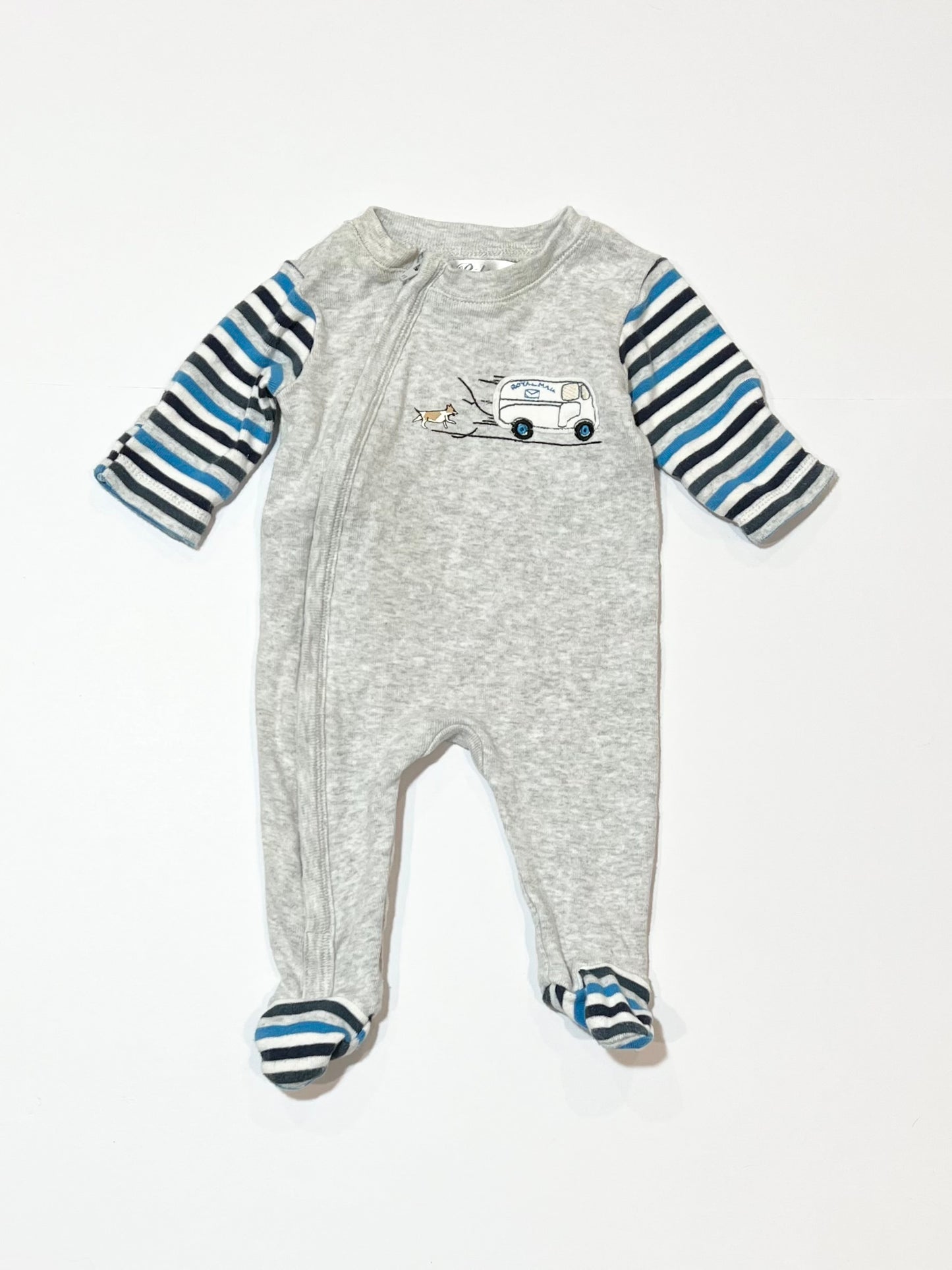 Grey zip onesie - Size 0000