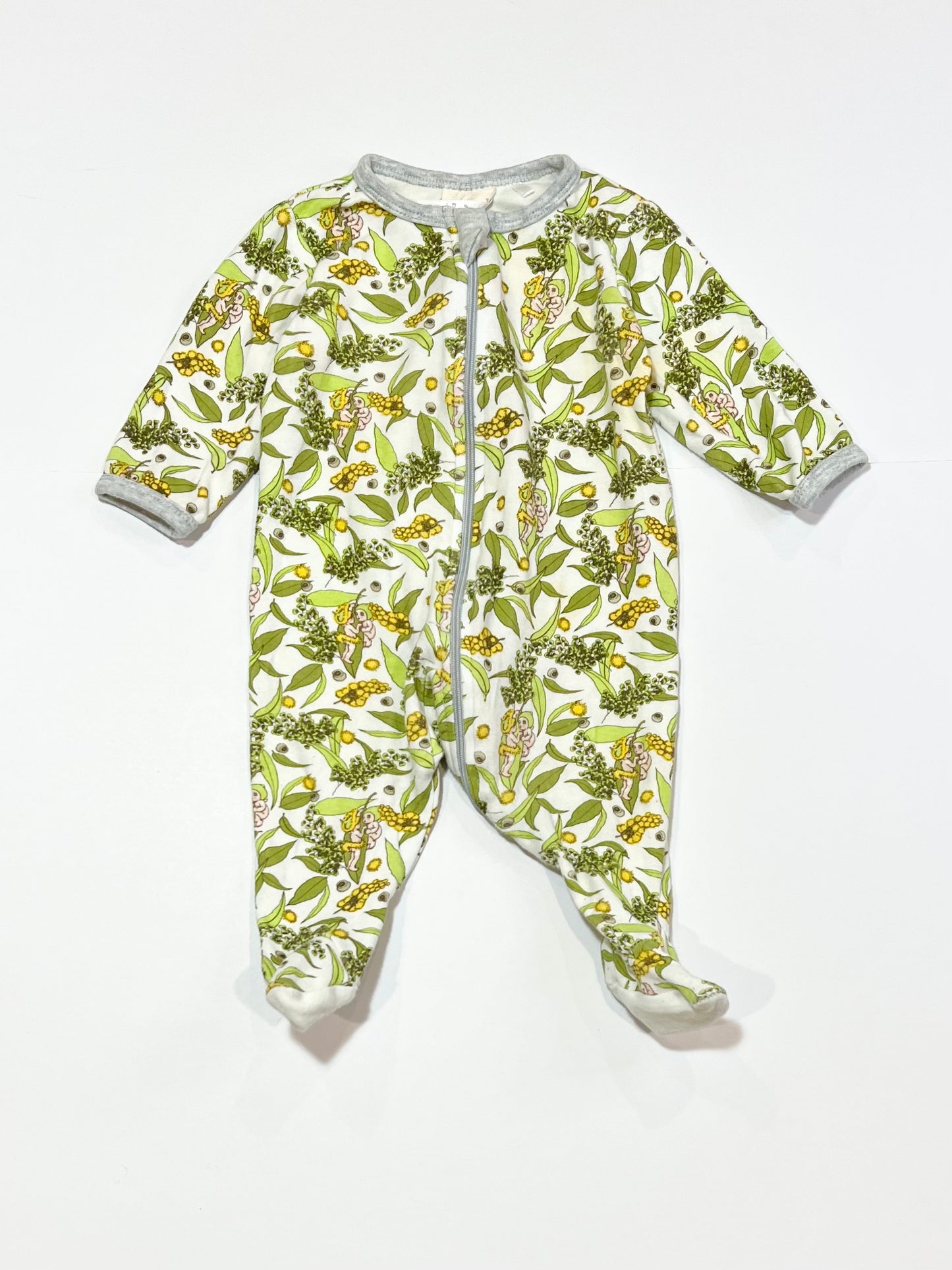 Gumnut Babies zip onesie - Size 000