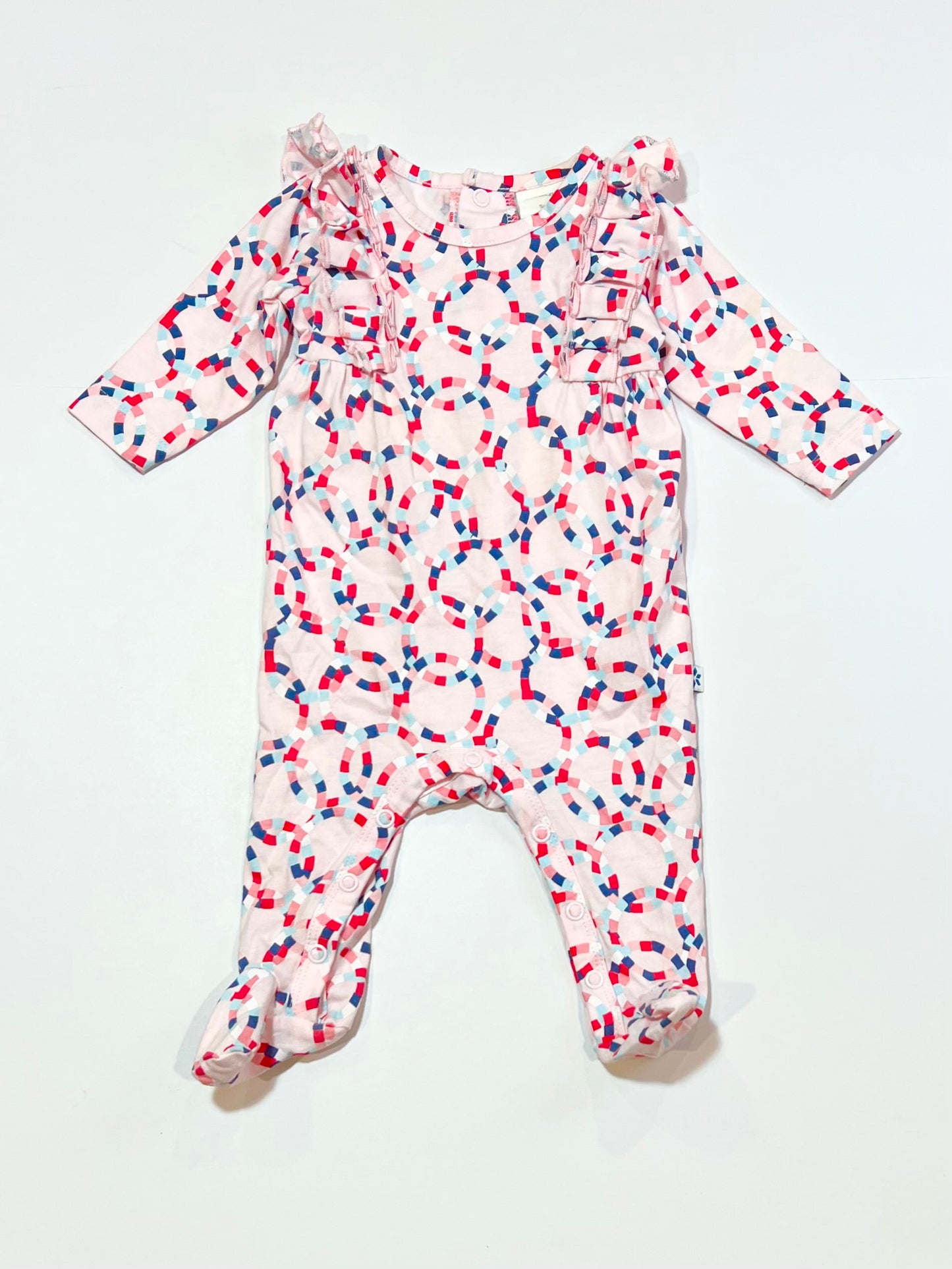 Pink circles onesie - Size 000
