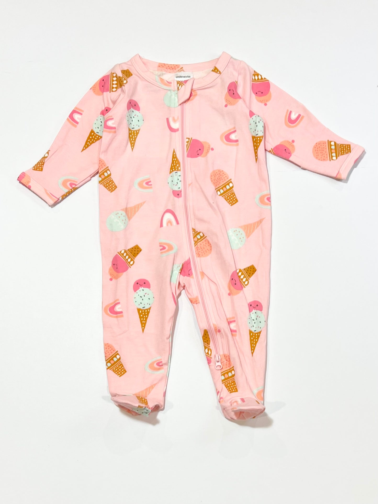 Ice creams zip onesie - Size 000