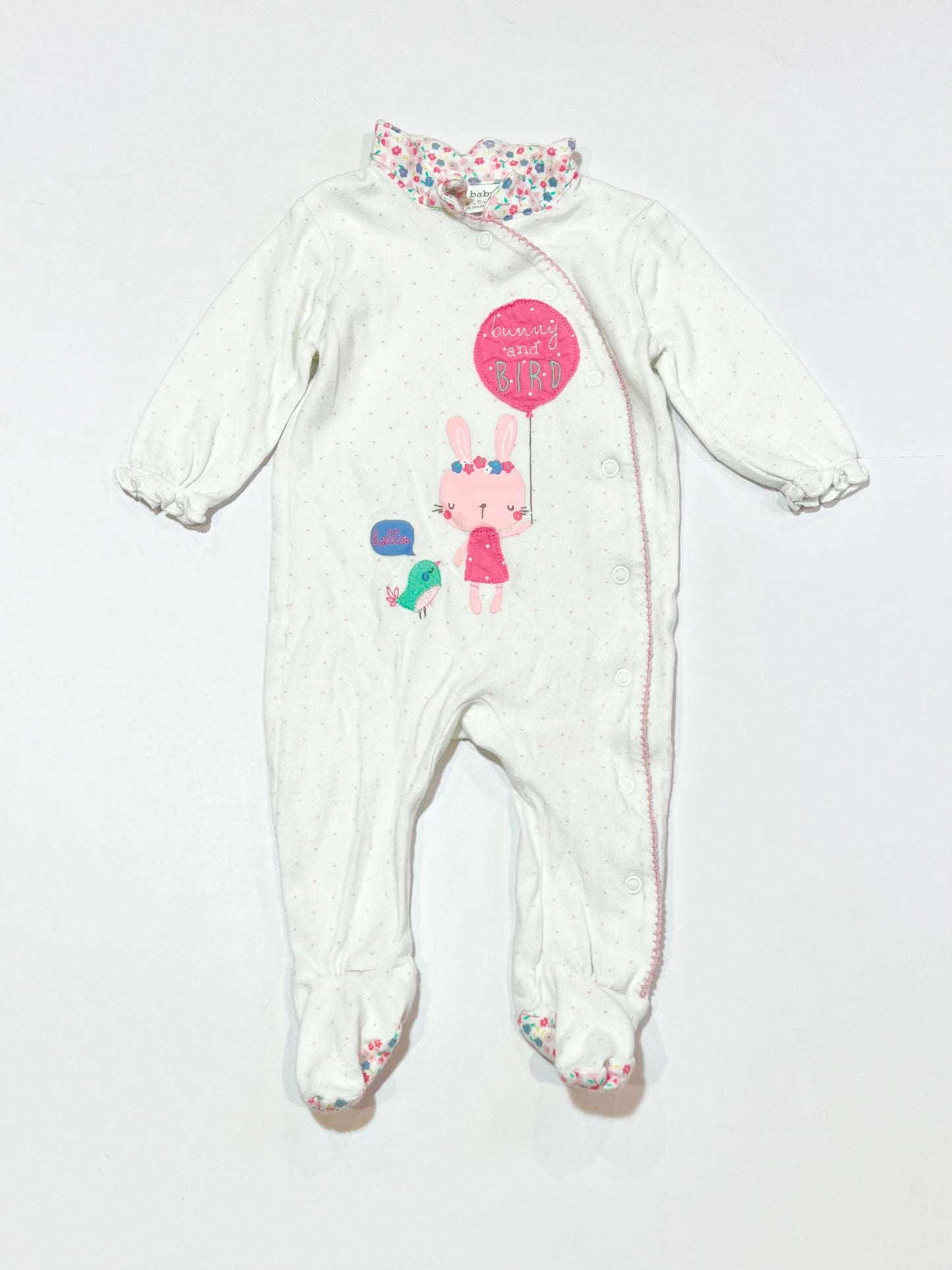 Bunny and bird onesie - Size 000
