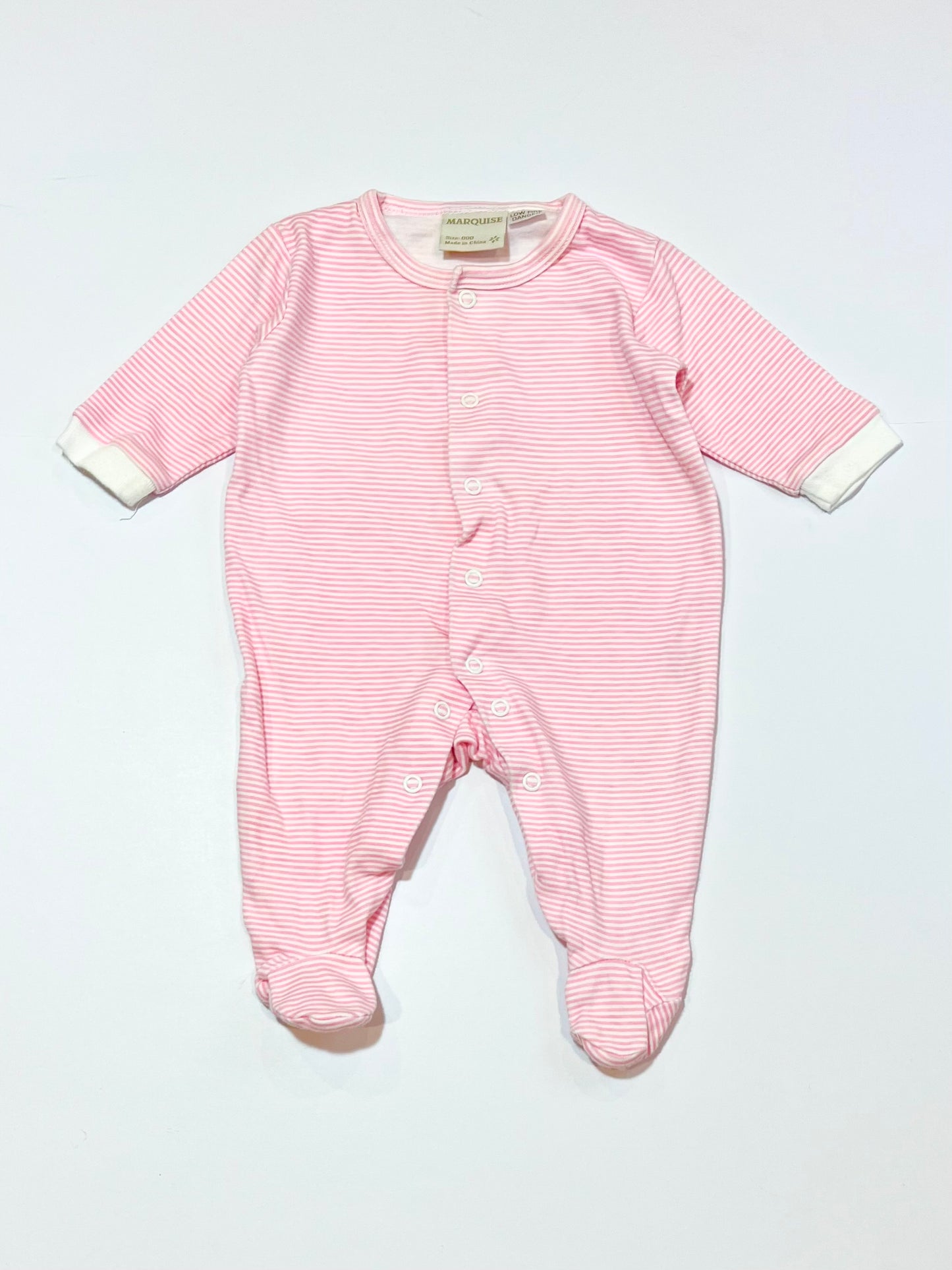 Pink stripe onesie - Size 000