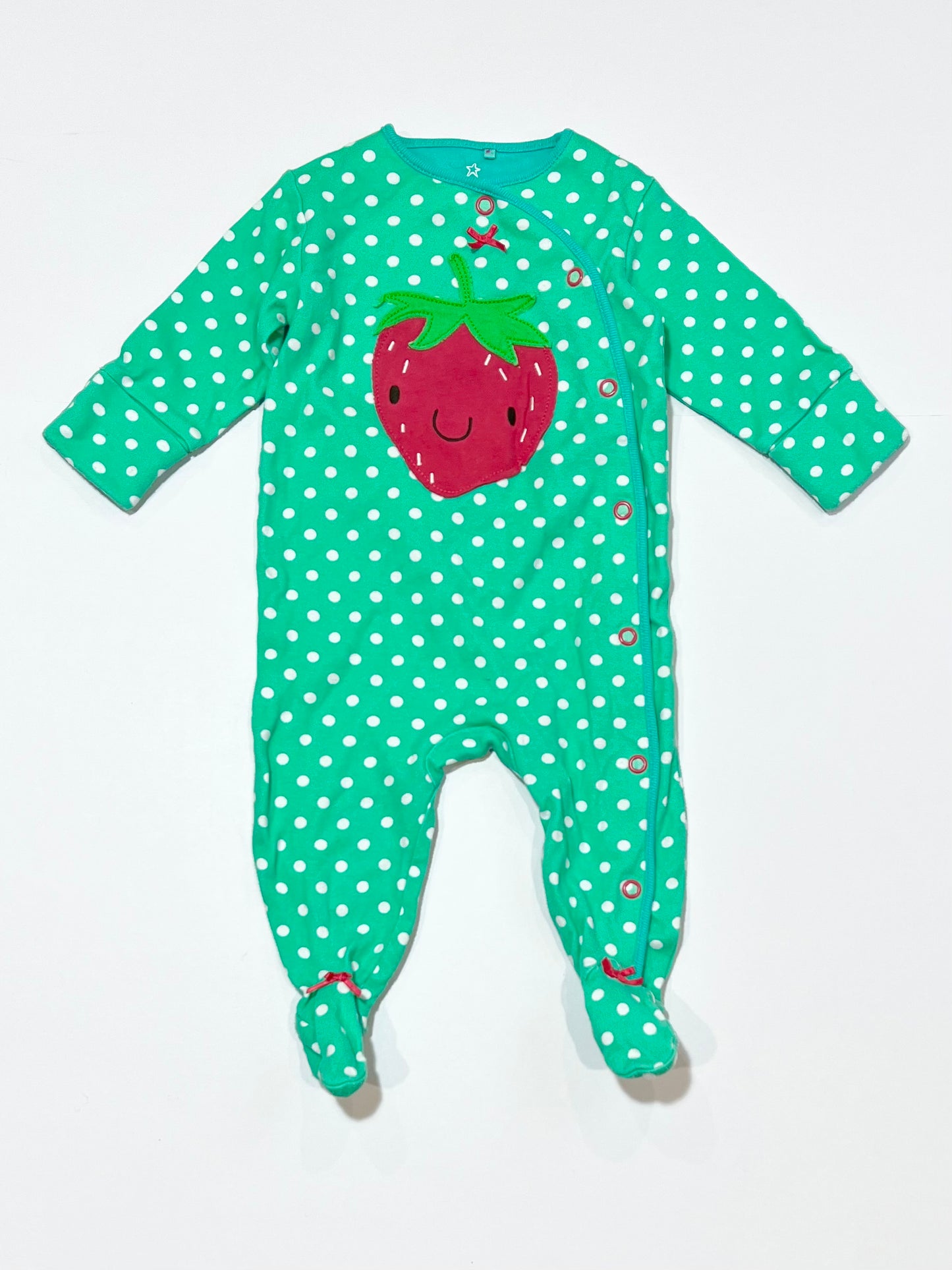 Green strawberry onesie - Size 000