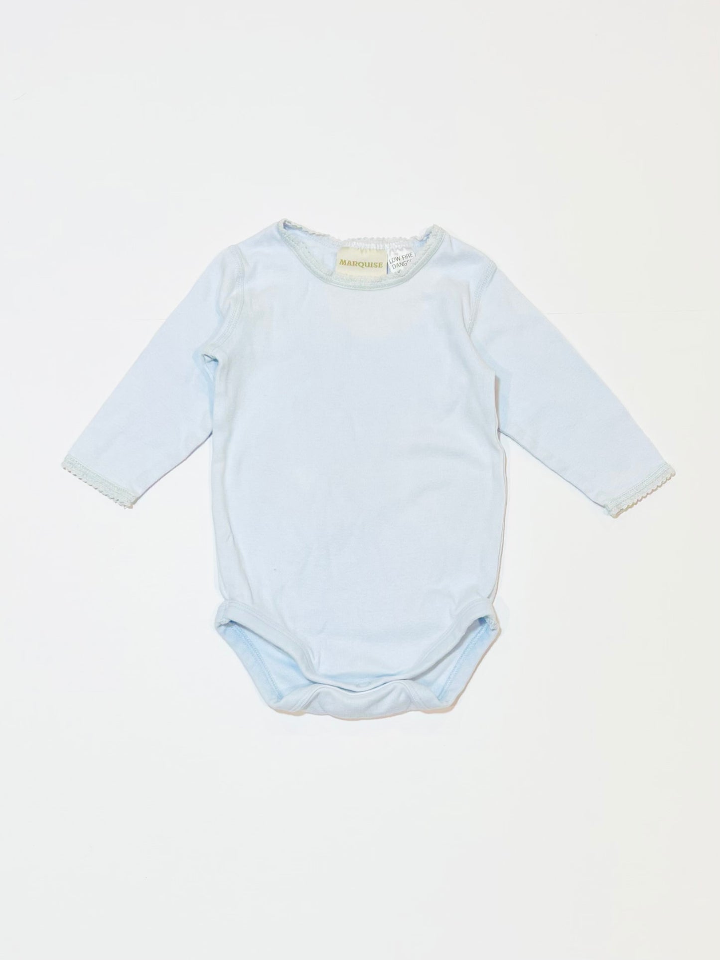Lace trim blue bodysuit - Size 00