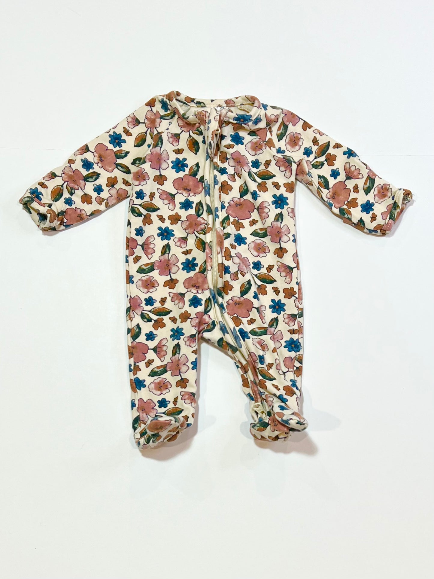 Floral zip onesie - Size 00000
