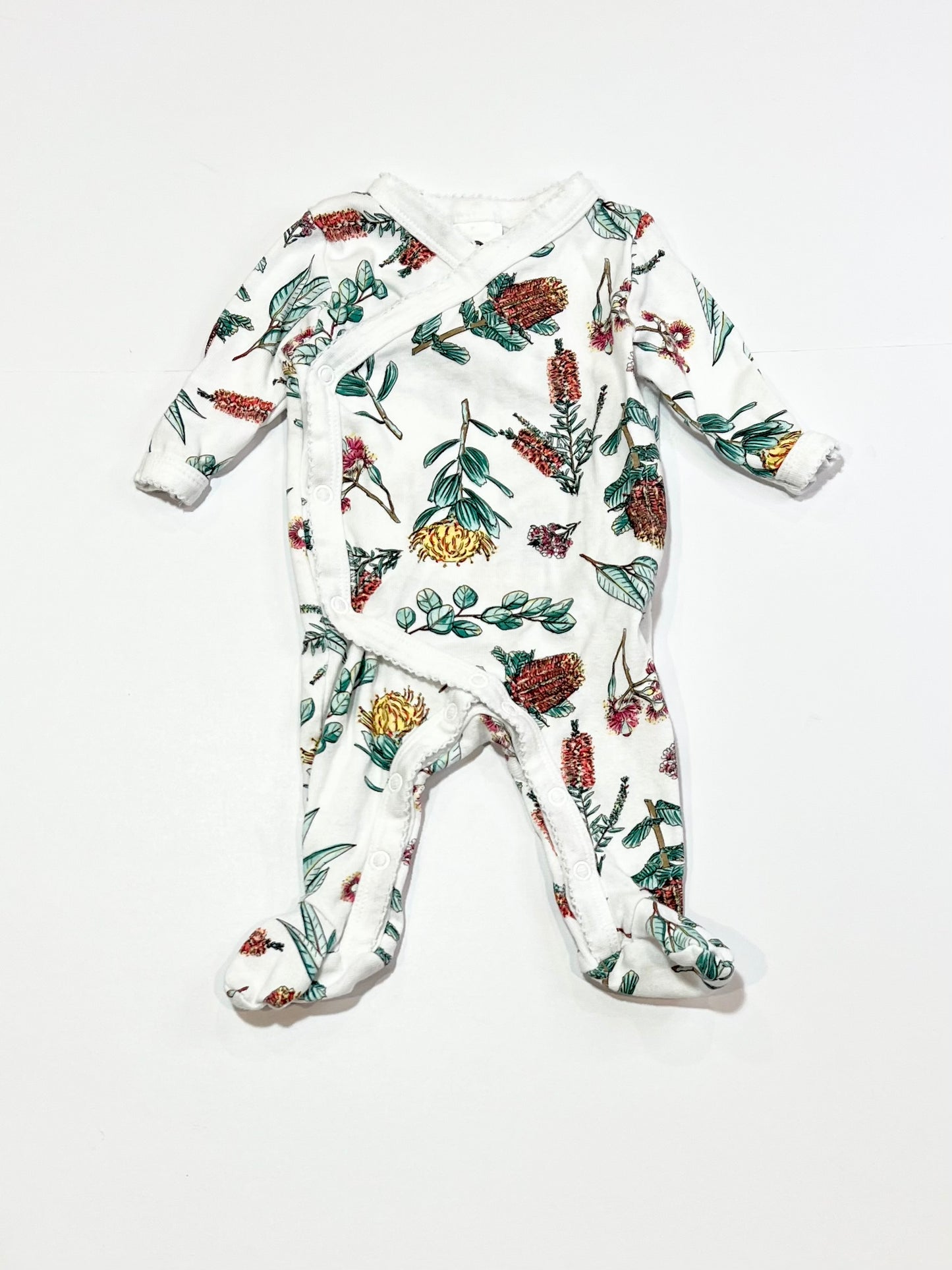 Floral cross-over onesie - Size 0000