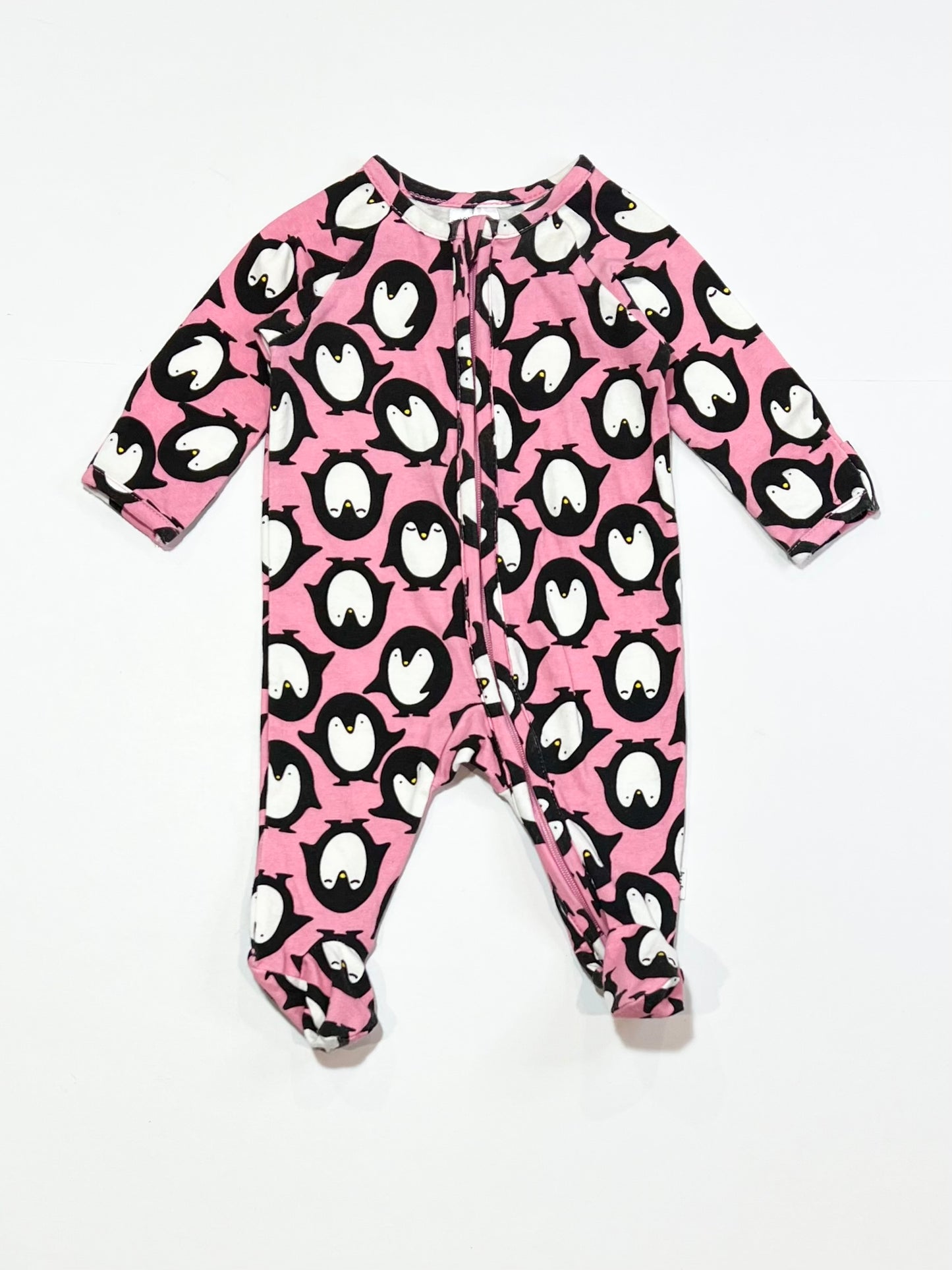 Penguins zip onesie - Size 0000