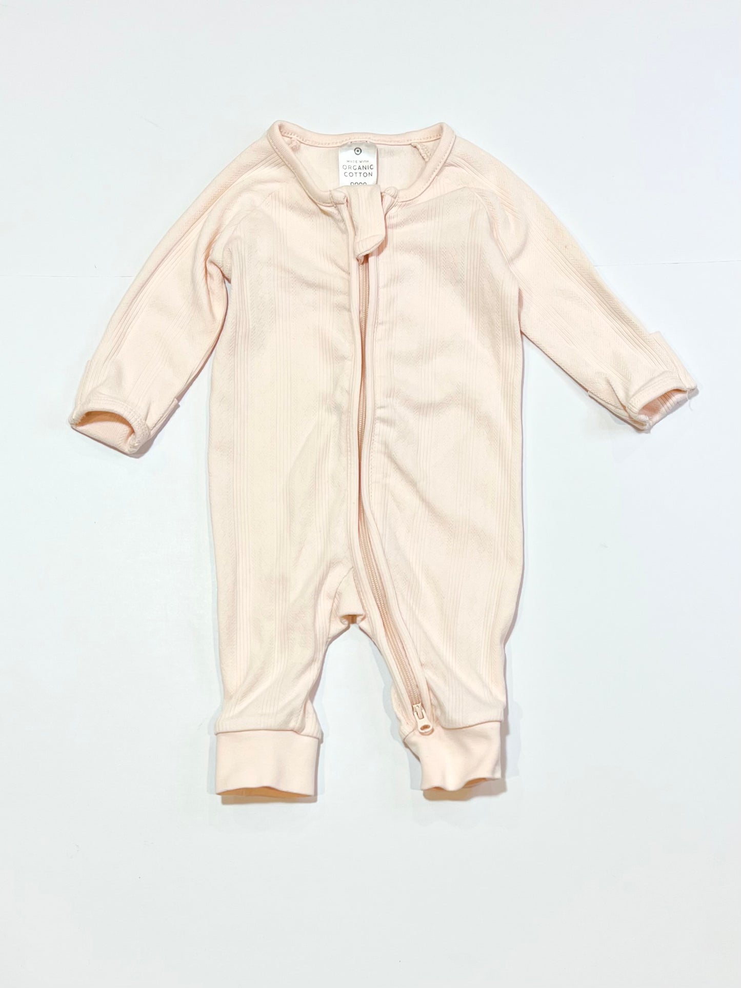 Pink zip onesie - Size 0000