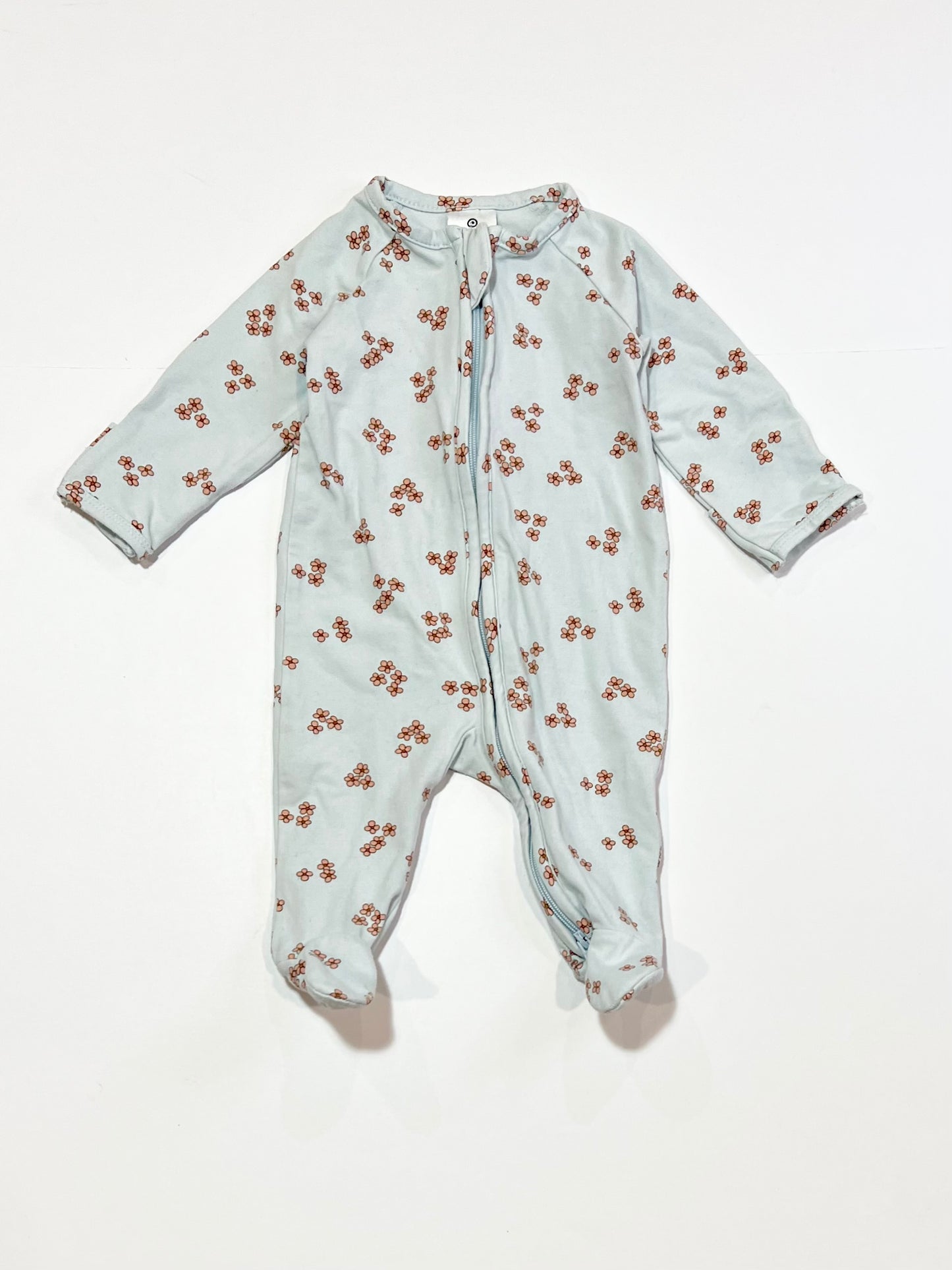 Floral zip onesie - Size 0000