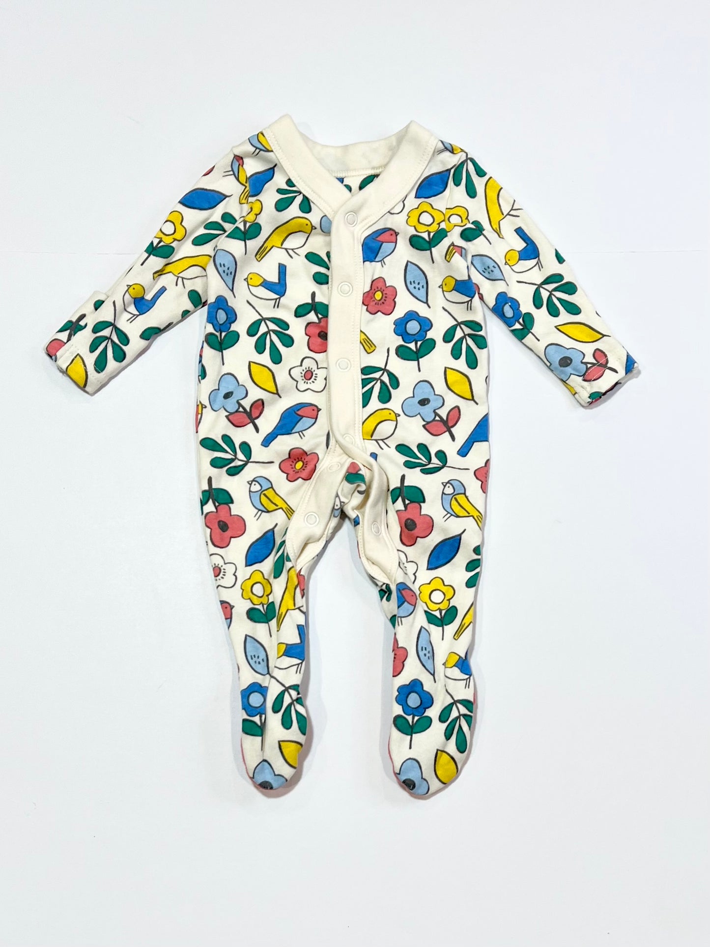 Floral birds onesie - Size 0000